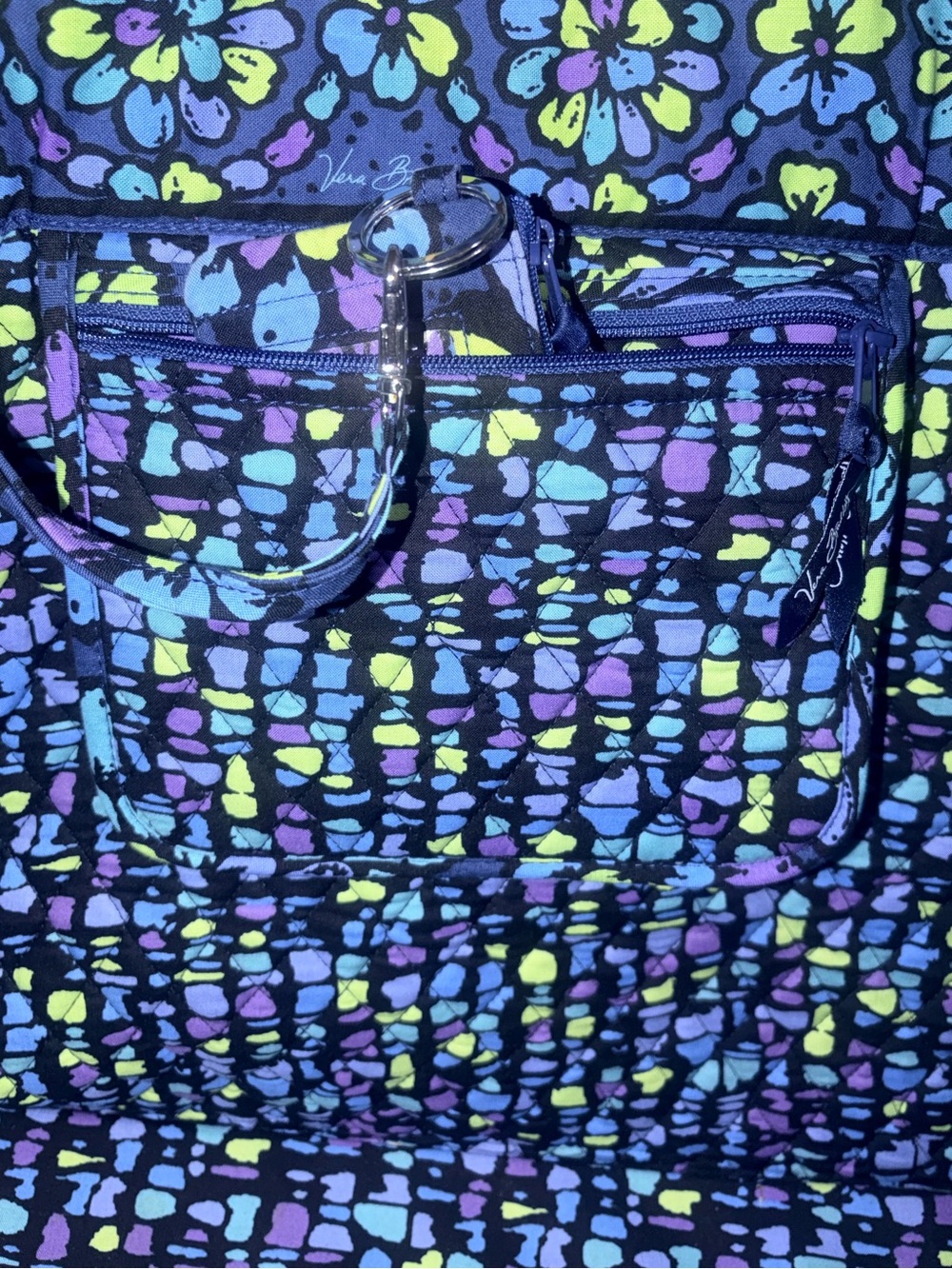 Vera Bradley Weekend Tote INDIGO POP Extra Large -RARE NWOT - Picture 6 of 10